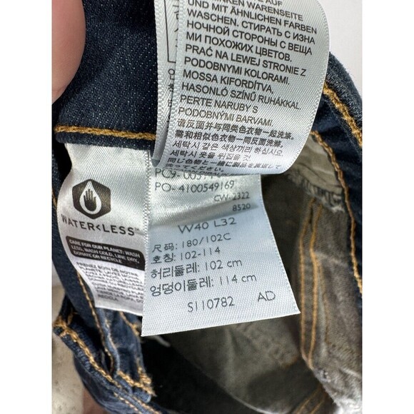 Levis 514 Jeans Mens 40x32 Blue Straight Leg Denim Cotton Blend Stretch NEW - Picture 7 of 10